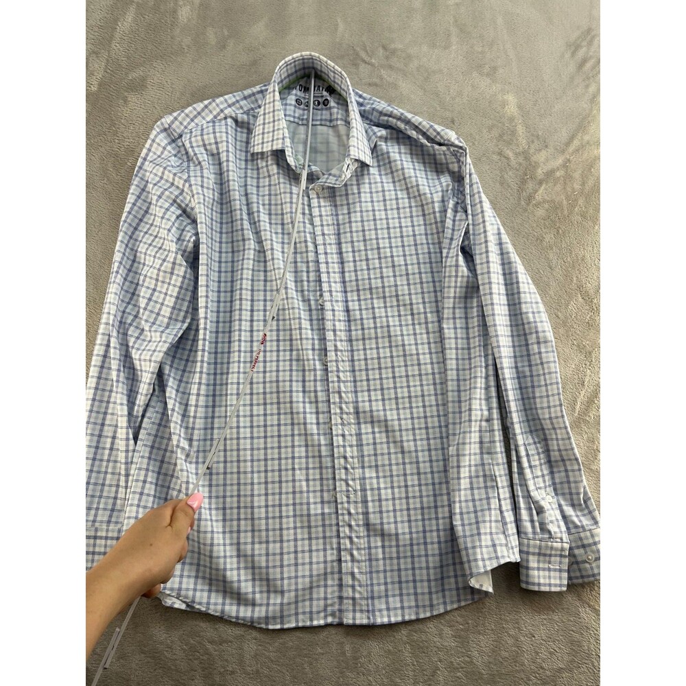 Tom Baine Shirt Mens Large 16-16.5 Performance Slim Fit Button Up Long Sleeve